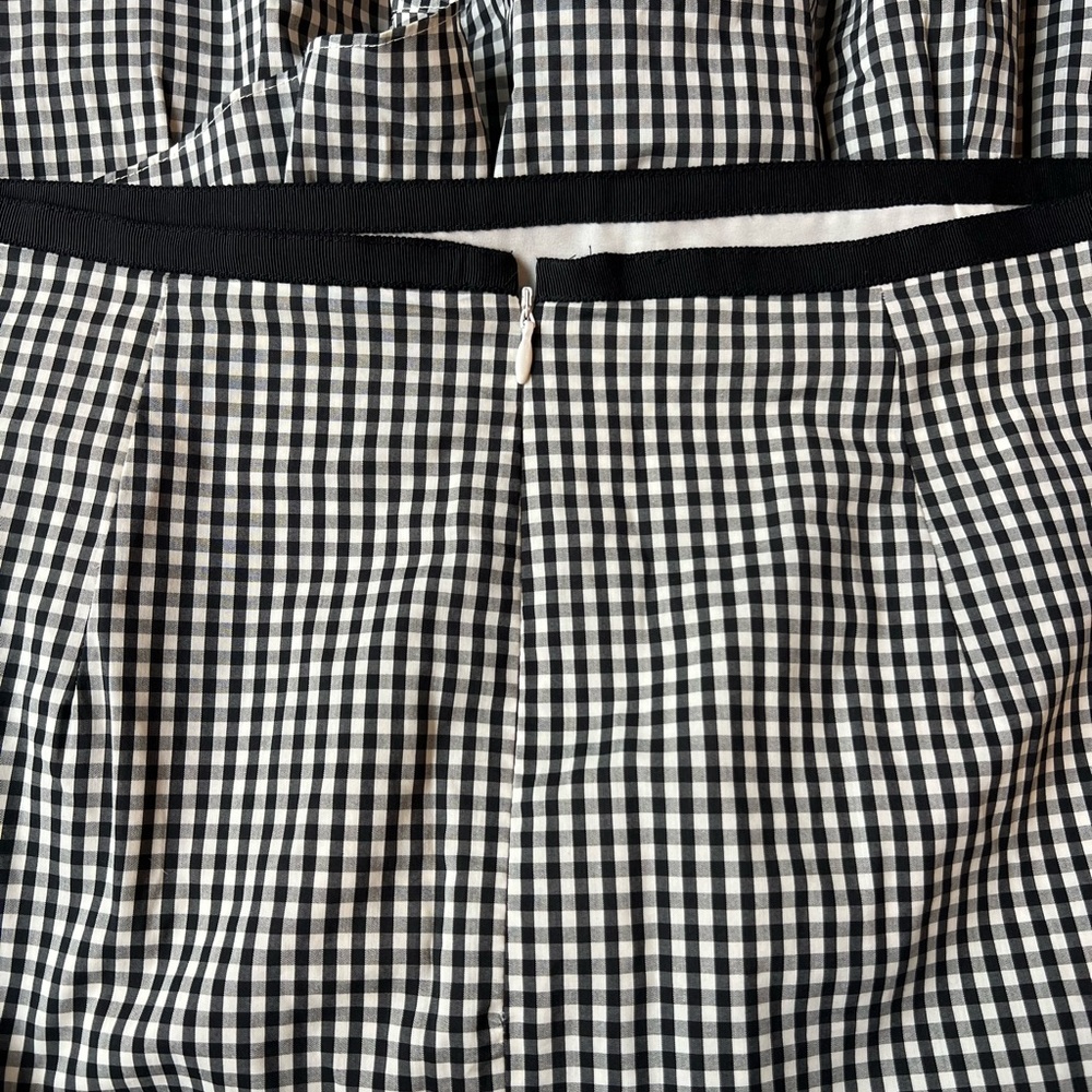 Black and White Gingham Ruffle Skirt - Picture 3 of 7